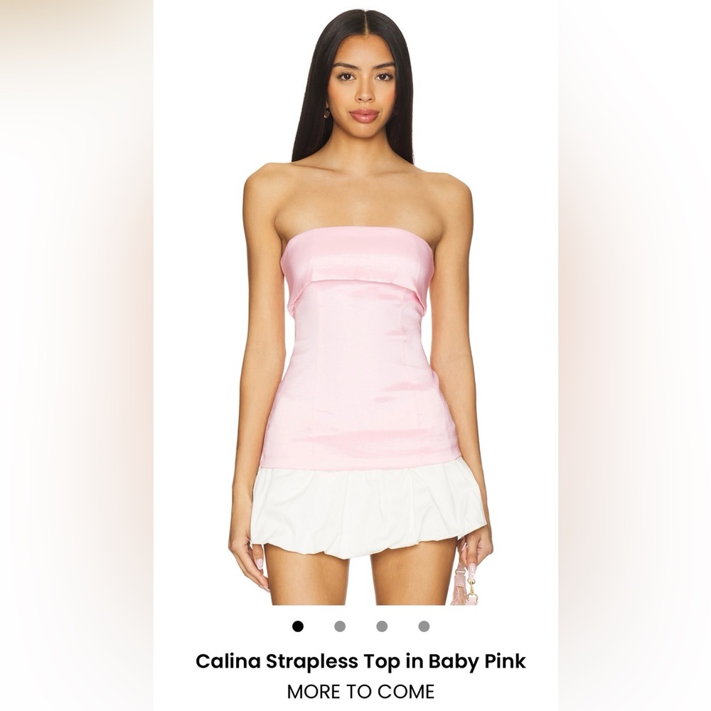 More to come Pink Strapless Top